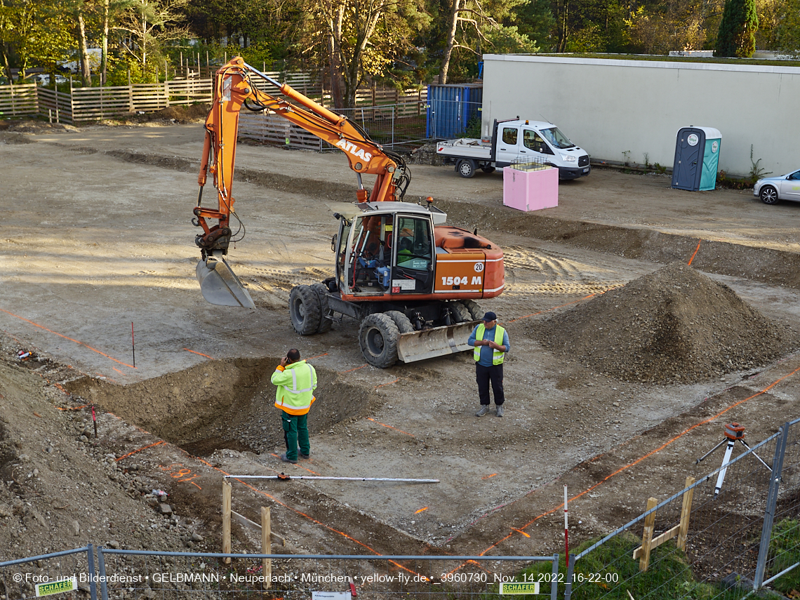 14.11.2022 - Baustelle an der Quiddestraße Haus für Kinder in Neuperlach